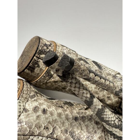 Women's BRIAN ATWOOD Platform Heels PYTHON / SNAKESKIN - Size 8.5 (EU 39) - Picture 10 of 11
